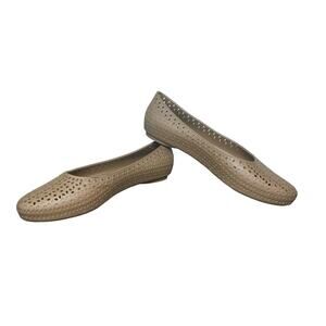 Okabashi‎ Women's Samantha Ballet Flats Shoes 10 Toffee Jelly Perforated Comfort